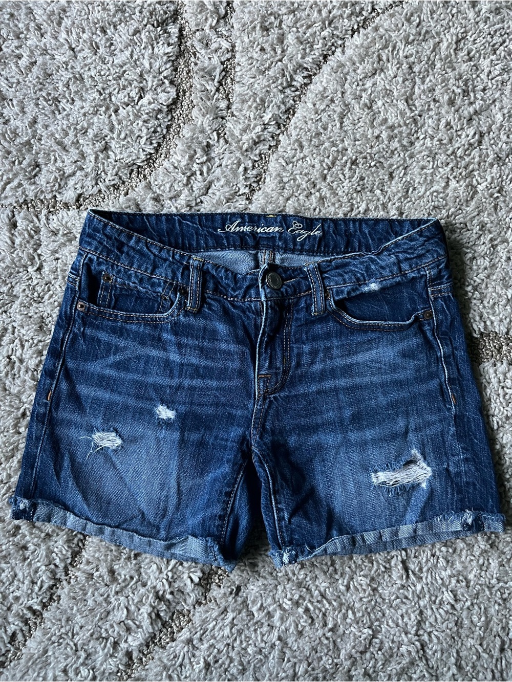 American Eagle Outfitters Y2k navy blue denim shorts